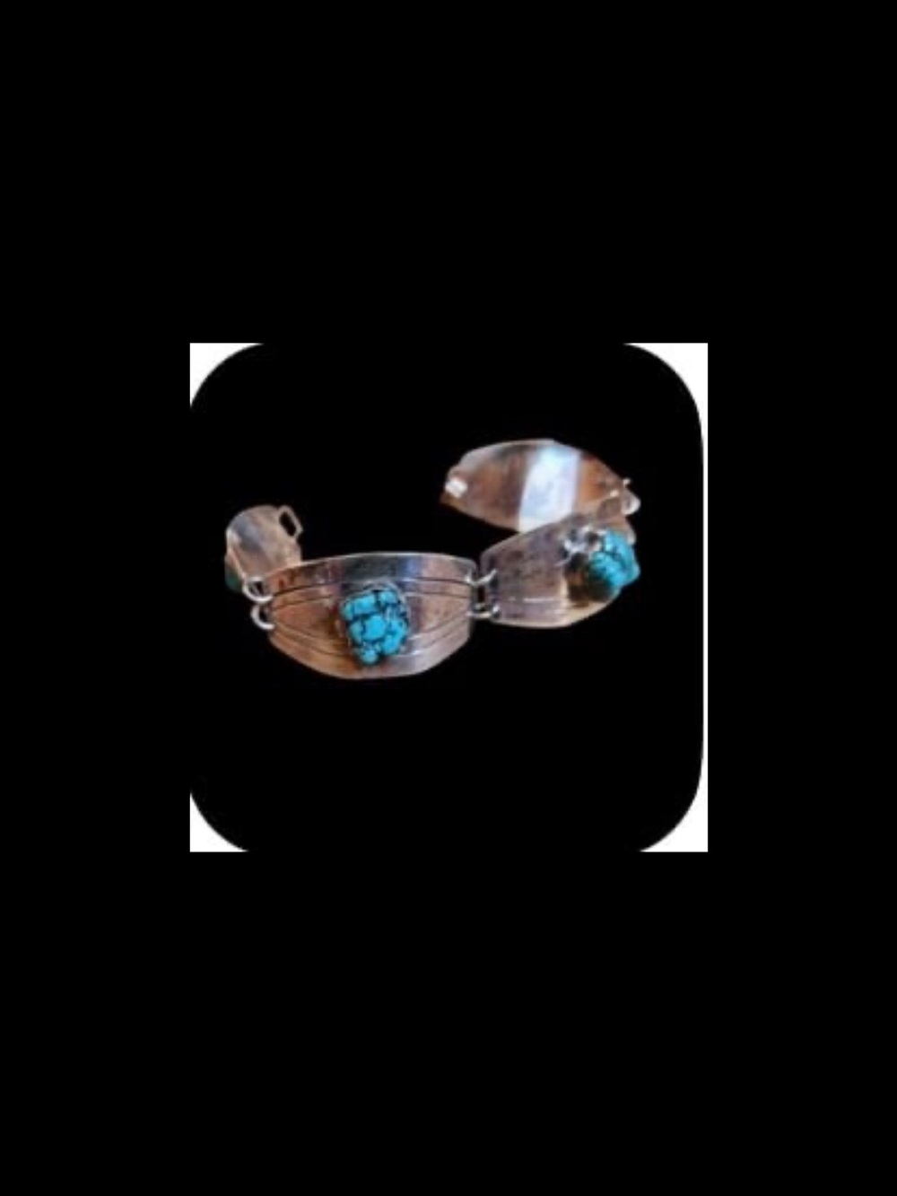 Sterling Silver Turquoise Link Bracelet
